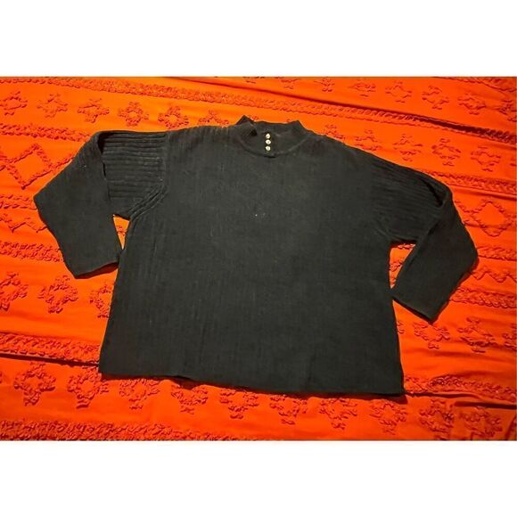 Vintage Spiegel women 2x. Creamy blue sweater big comfy cozy soft ribbed - Picture 3 of 15